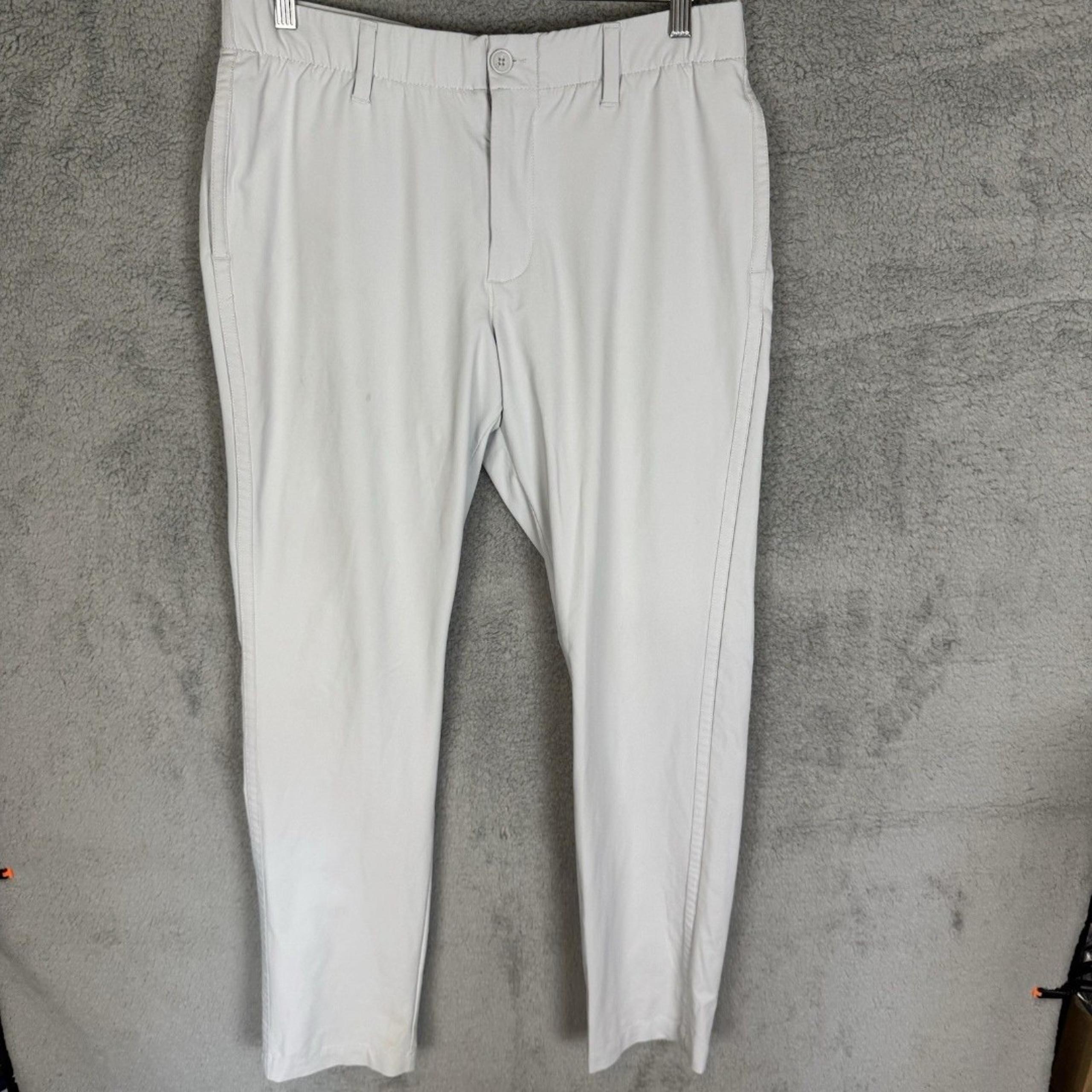 Under Armour Pants Mens 34x31 Grey Golf Flat Front Casual Performance Showdown