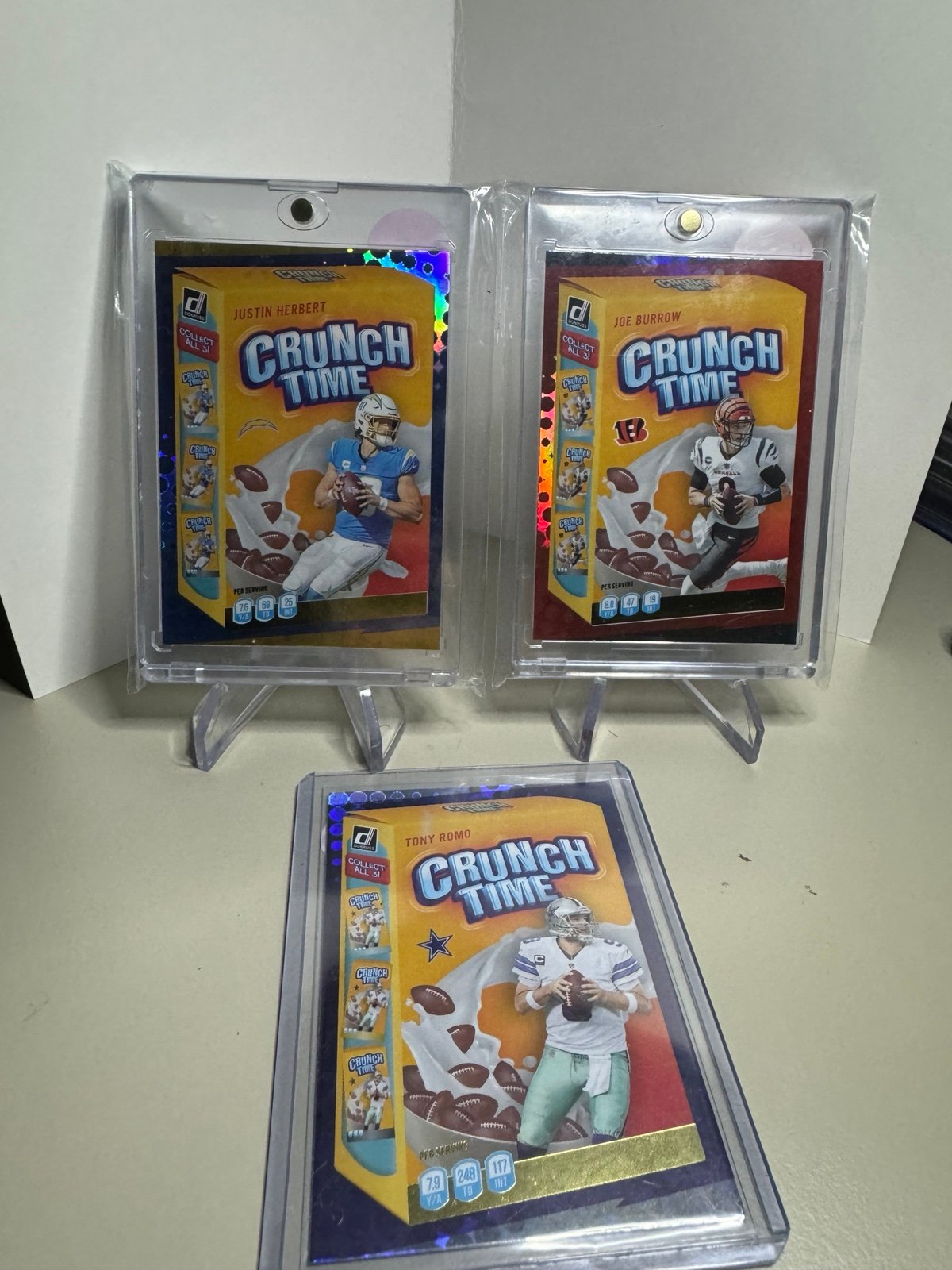 Crunch time cards Justin Herbert / Tony Romo / Joe Burrow