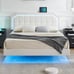 Floating Bed Frame Queen Size with RGB Led Lights