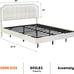 Floating Bed Frame Queen Size with RGB Led Lights