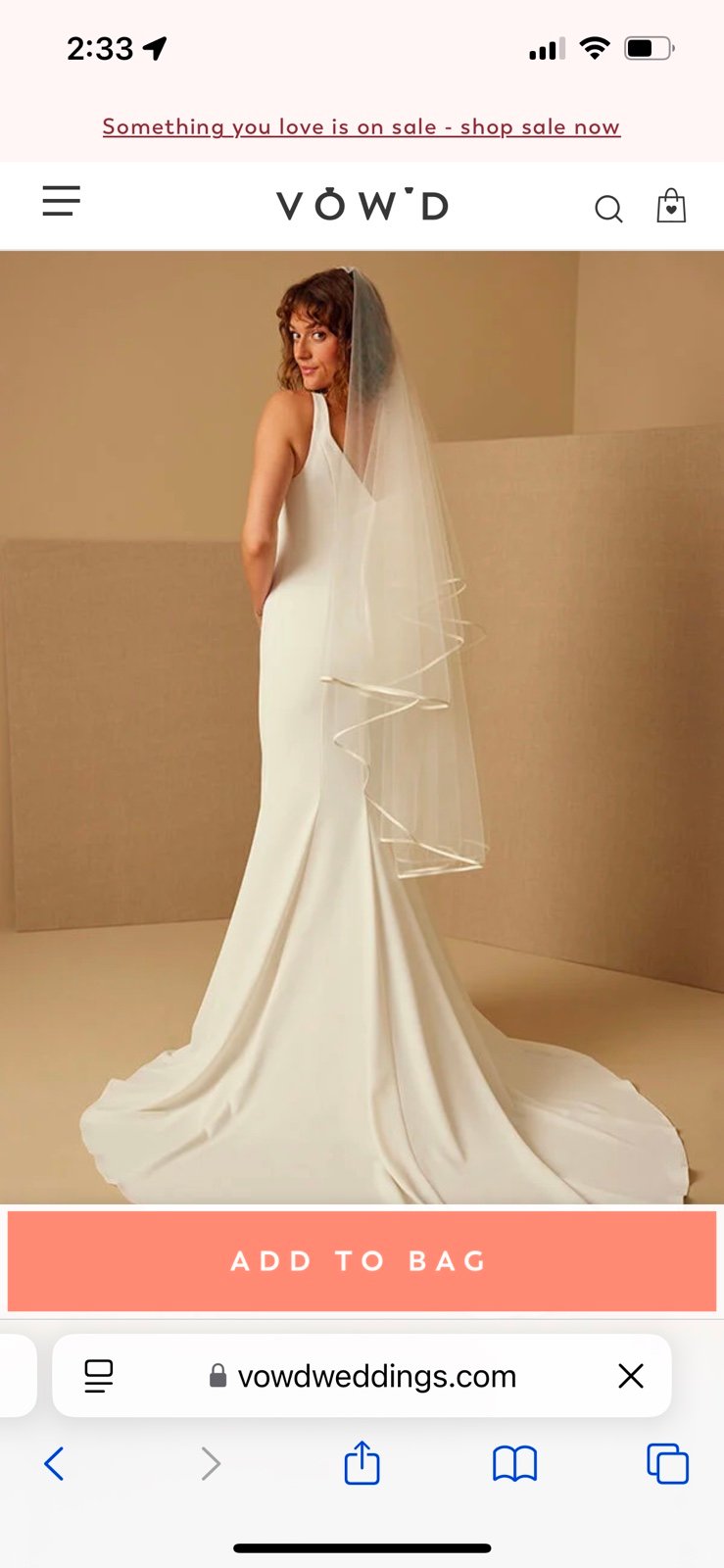 Vow’d Ribbon Trim Veil - Brand New In Box, Never Worn