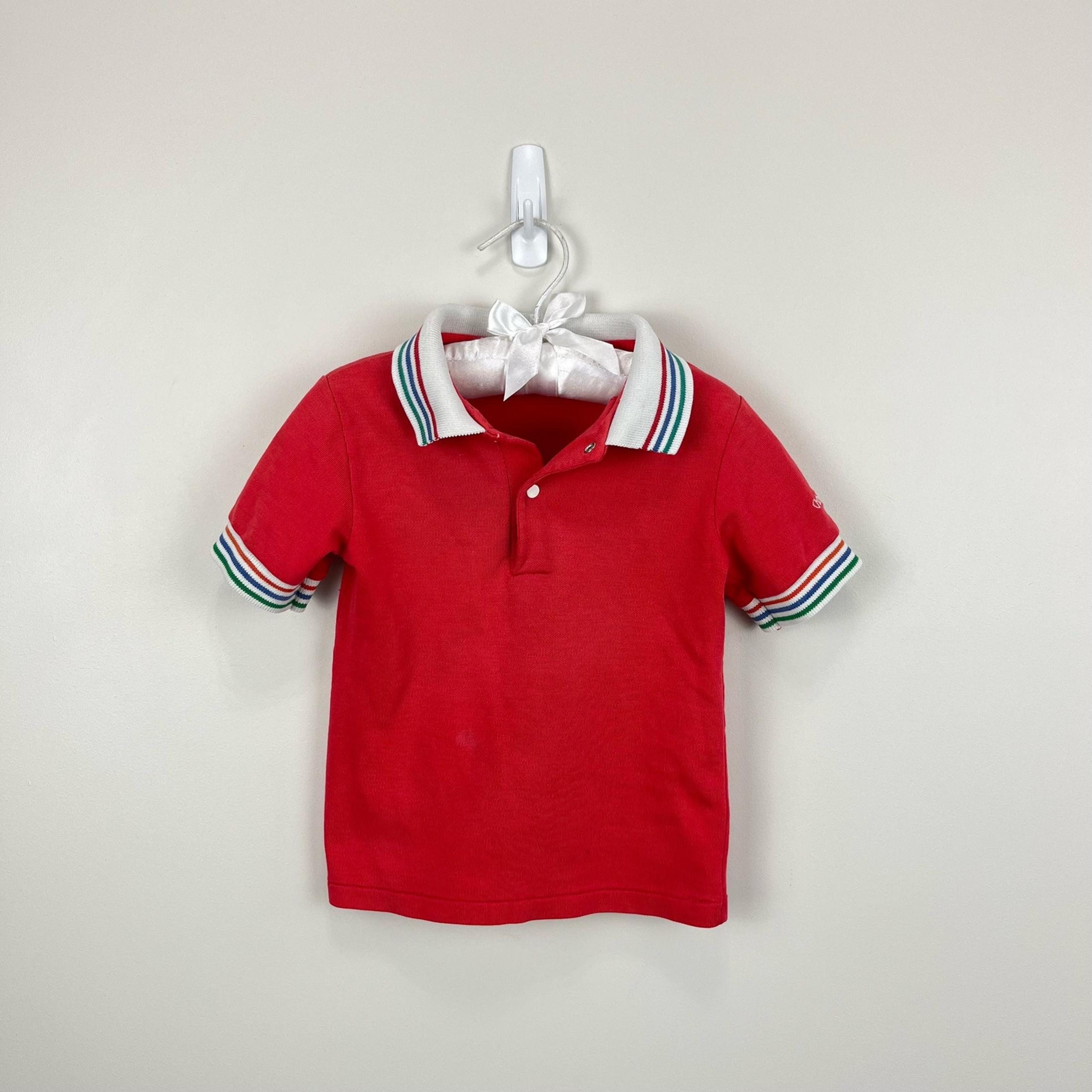 Vintage OshKosh B'gosh Short Sleeve Red Polo Shirt 5T USA
