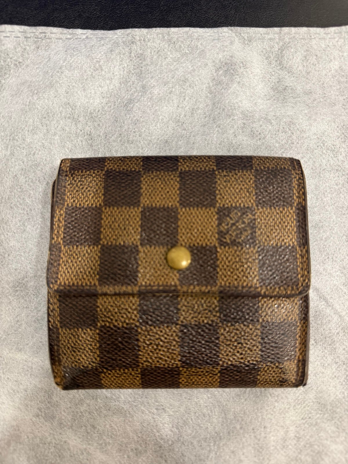LOUIS VUITTON Damier Ebene Elise Compact Wallet
