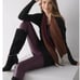 NWOT WHBM vegan leather runway legging 00 burgundy