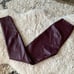 NWOT WHBM vegan leather runway legging 00 burgundy