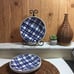 IKEA ChurchillEngland Blue Plaid 8” Plates lot of 4