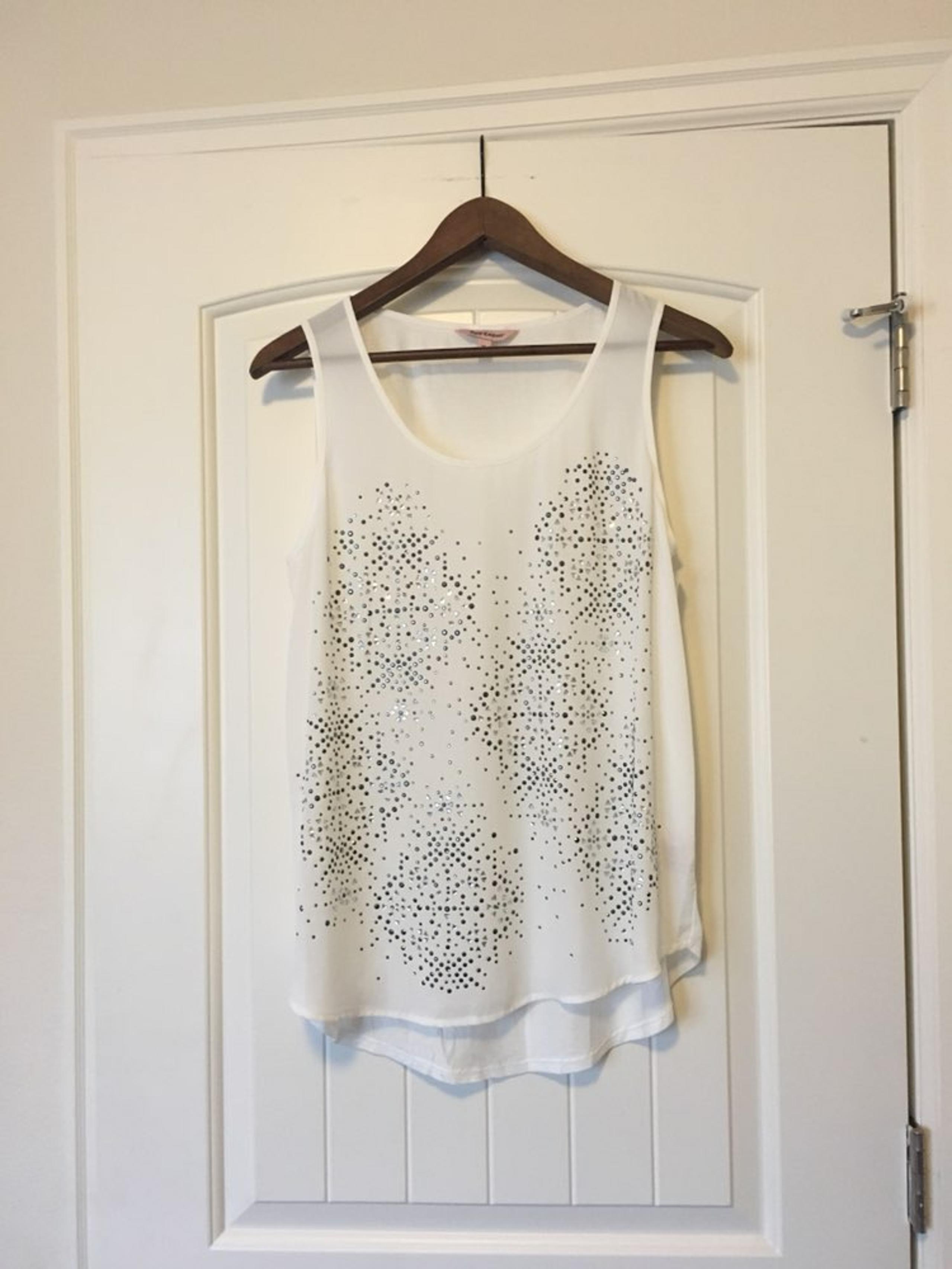 Juicy Couture Embellished White Tank Top