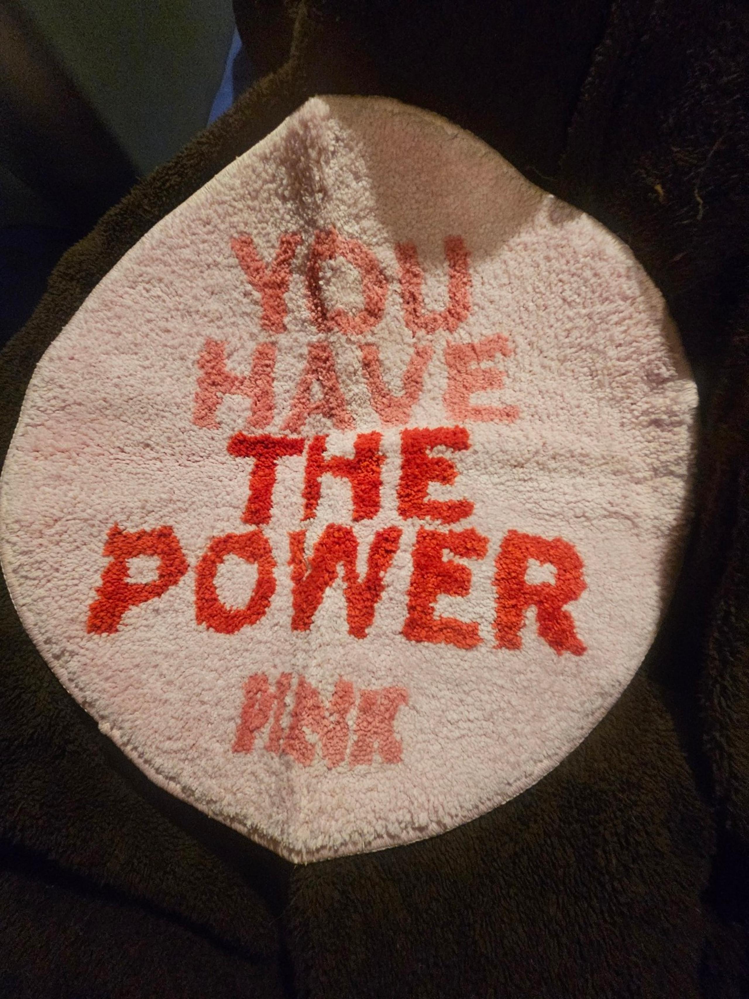 Victoria's Secret PINK "YOU HAVE THE POWER" bathroom mat