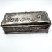 Wilcox Silver Plate Gilt Trinket Box Rectangular Jewelry Floral Embossed Hinged
