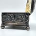 Wilcox Silver Plate Gilt Trinket Box Rectangular Jewelry Floral Embossed Hinged