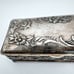 Wilcox Silver Plate Gilt Trinket Box Rectangular Jewelry Floral Embossed Hinged