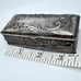 Wilcox Silver Plate Gilt Trinket Box Rectangular Jewelry Floral Embossed Hinged