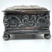Wilcox Silver Plate Gilt Trinket Box Rectangular Jewelry Floral Embossed Hinged