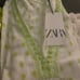 NWT ZARA MIDI EMBROIDERED RUSTIC DRESS WHITE GREEN. Size Large.