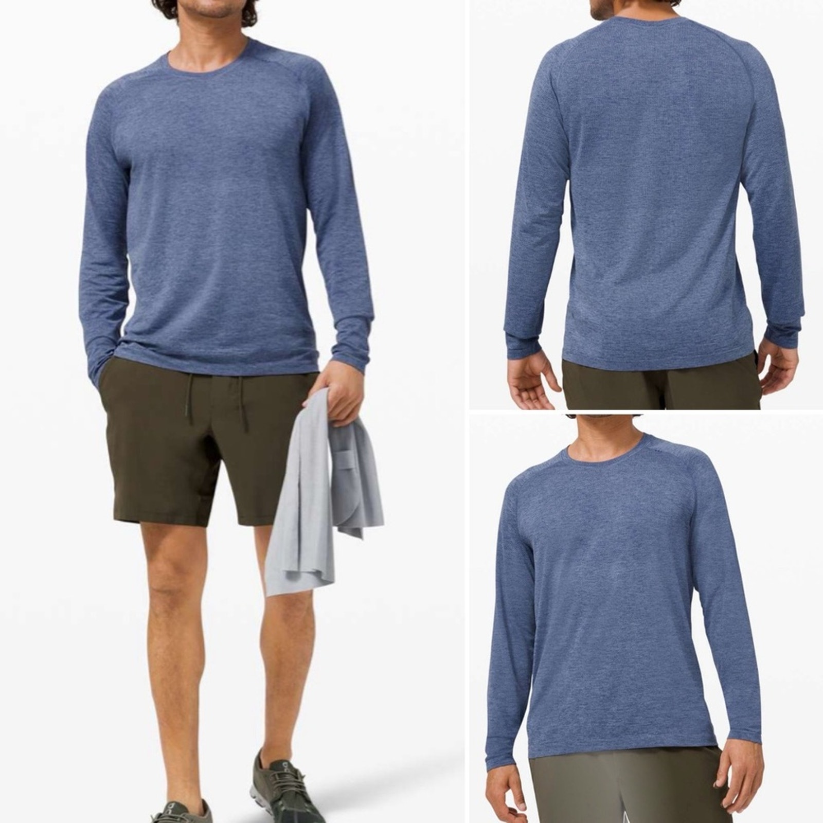 Lululemon Men's Metal Vent Tech Long Sleeve 2.0 Shirt in Midnight Shadow Blue