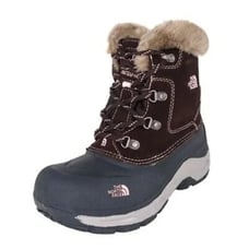 The North Face Girl's Brown MCMURDO Waterproof Lace Up Ankle Winter Boots Size 4