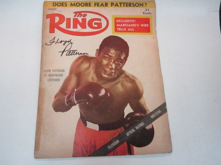FLOYD PATTERSON AUTOGRAPHED 1956 Ring Magazine w/ JSA COA