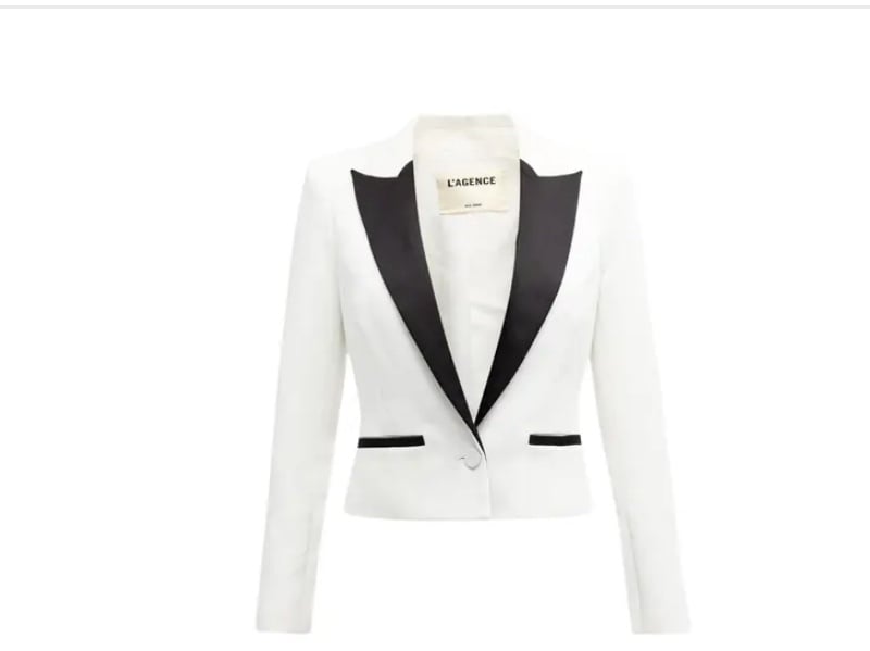 L’AGENECE WOMEN’S Scarlet Crop Blazer Jacket, Size 8, 750