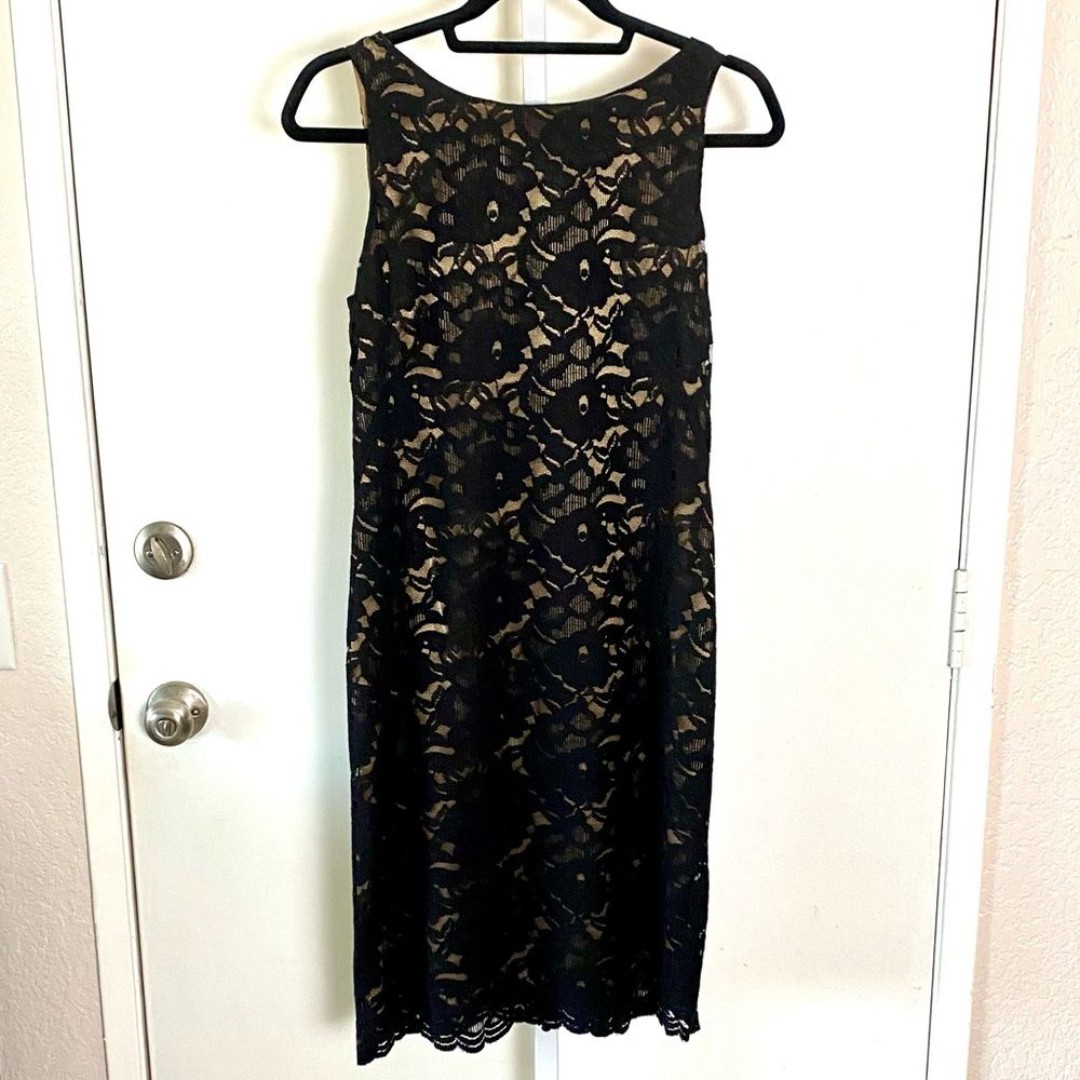New York & Company Black Lace Lined Dress 4