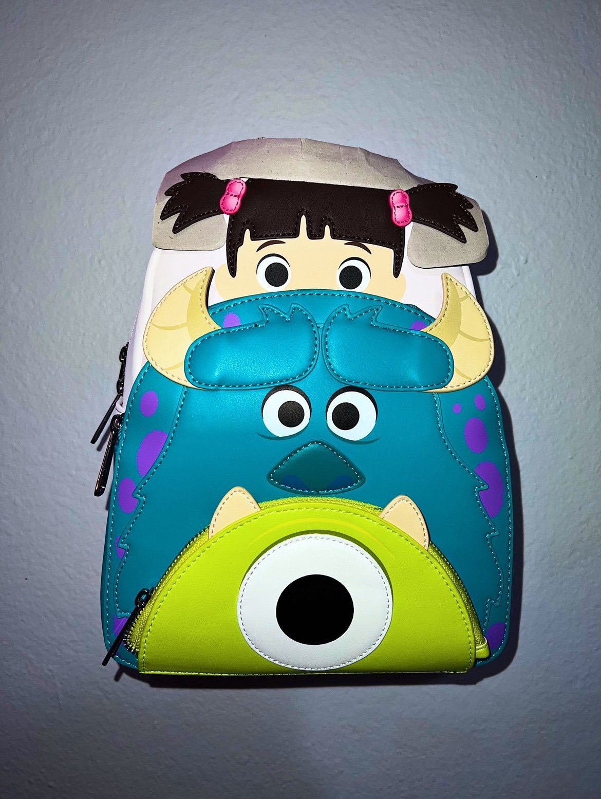 Loungefly Pixar Monsters Inc Boo Mike Sully Cosplay Mini Backpack new