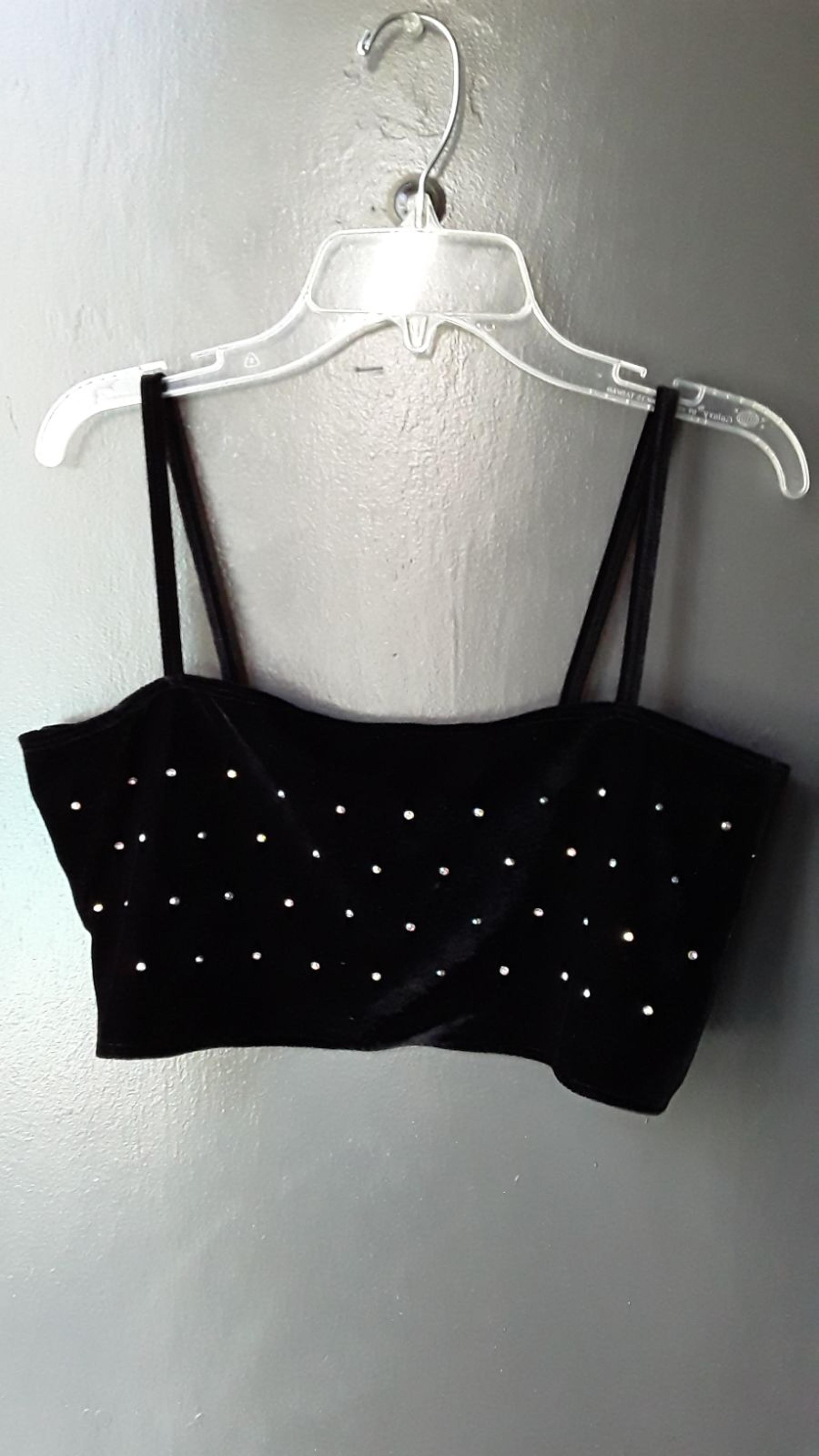 Velvet  beaded Crop top