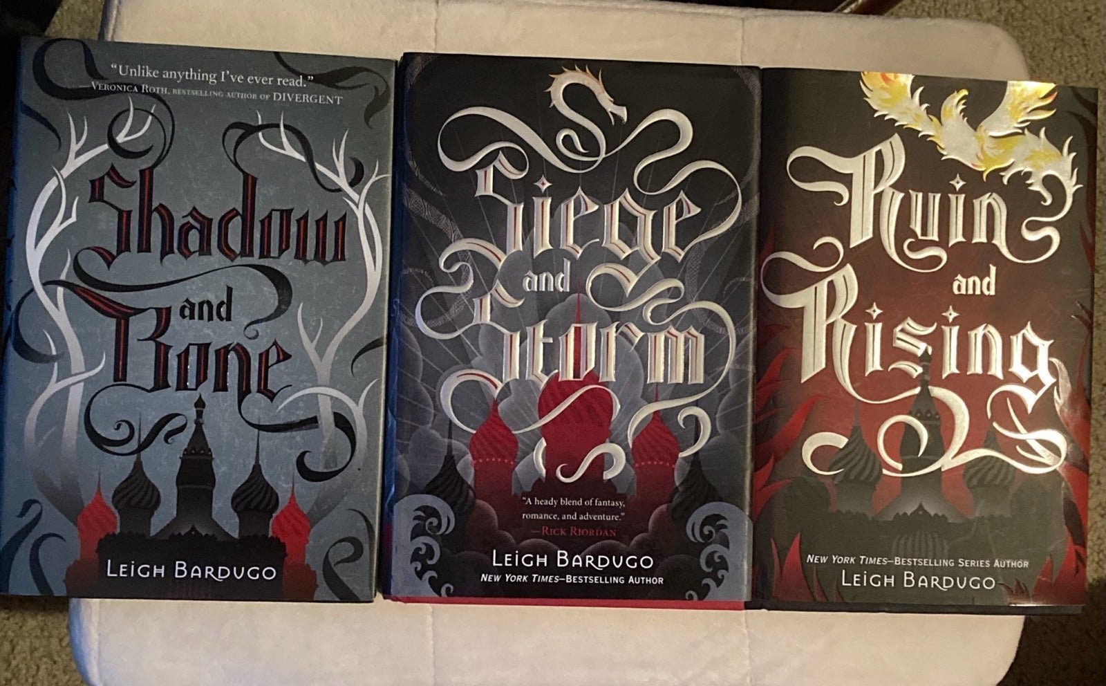 Shadow and Bone trilogy- first edition and The Language of Thorns fairyloot
