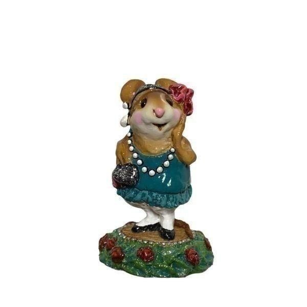 WEE FOREST FOLK M-171 ZELDA 1990 event Turquoise dress Sparkly