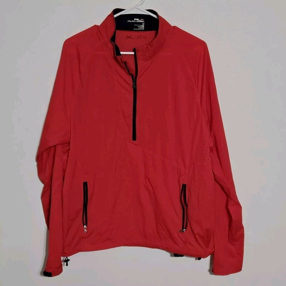 RLX Golf Pullover Mens L Red Ralph Lauren Stretch 1/4 Zip Performance Golf