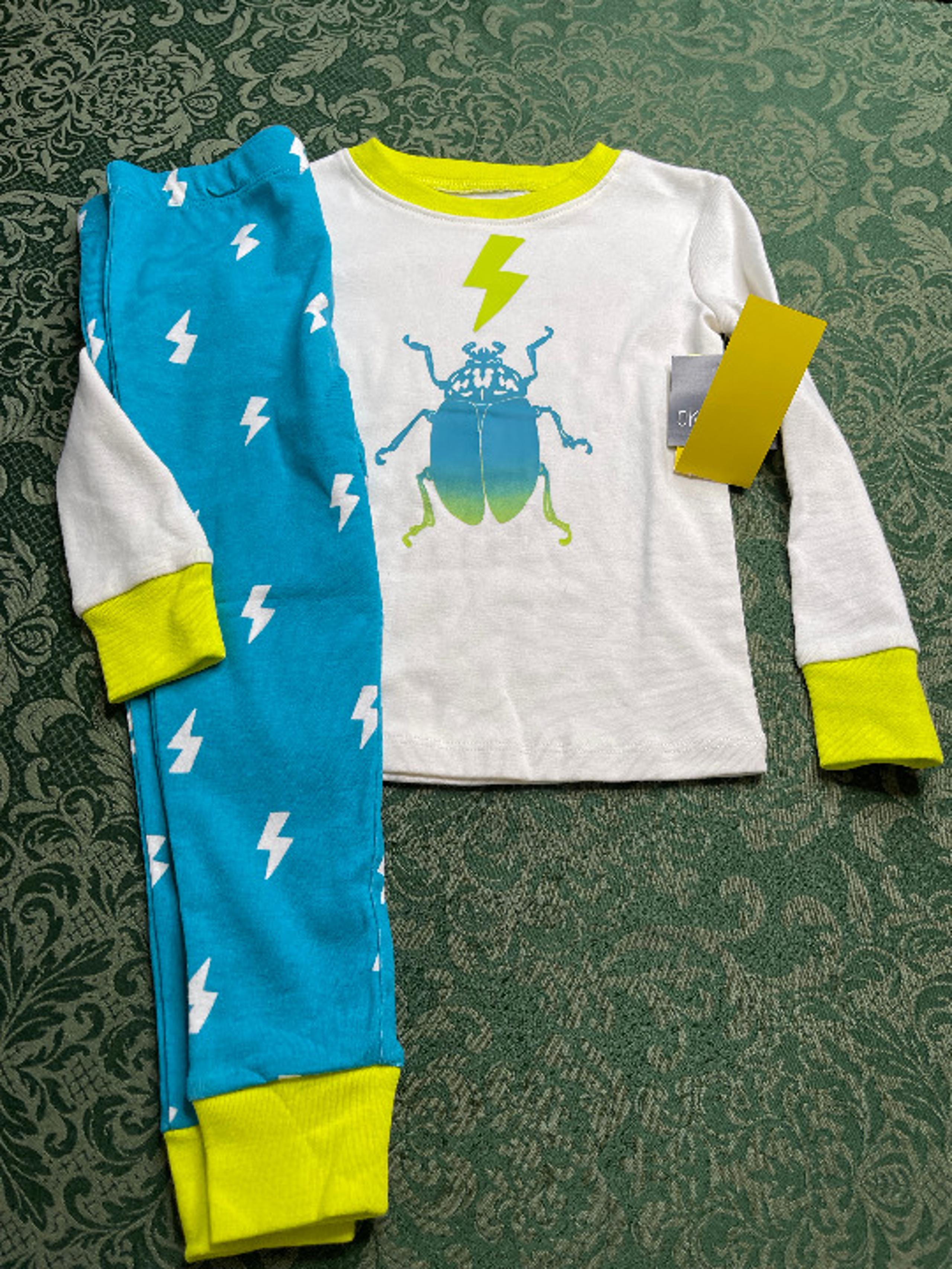 NWT 3t pajamas boy girl lightning bugs beetle insects easter winter okie dokie s