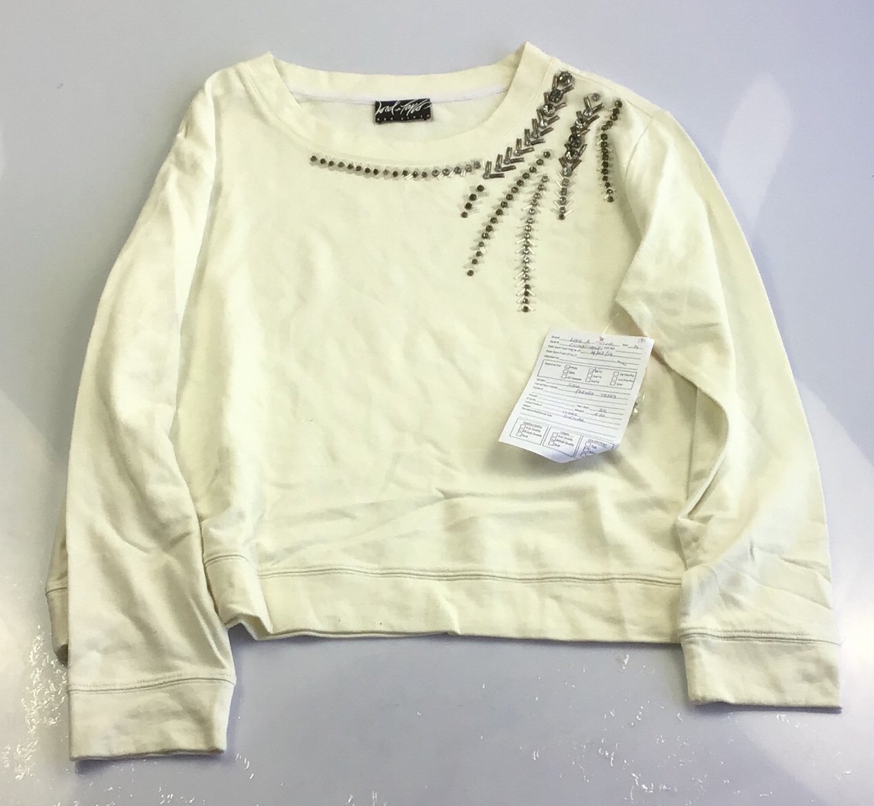 Lord & Taylor crewneck T-shirt cream size M