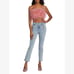 NEW Generation Love Size 32 Justine Button Fray Denim Pants, Light Blue