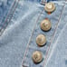 NEW Generation Love Size 32 Justine Button Fray Denim Pants, Light Blue