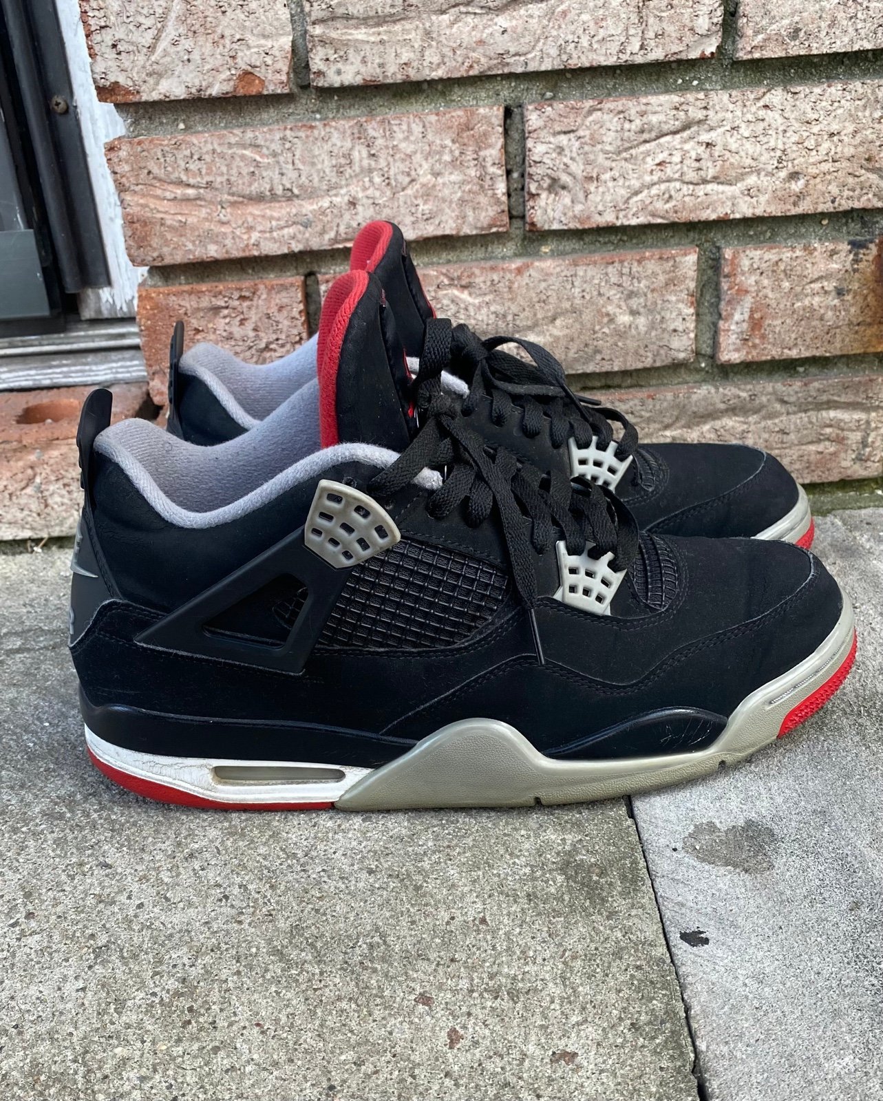 Nike Air Jordan 4 Bred 2019 Retro OG 308497-060 Black Red Men’s Size 10:5