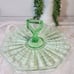 Antique Anchor Hocking Green Optic Vintage Tray