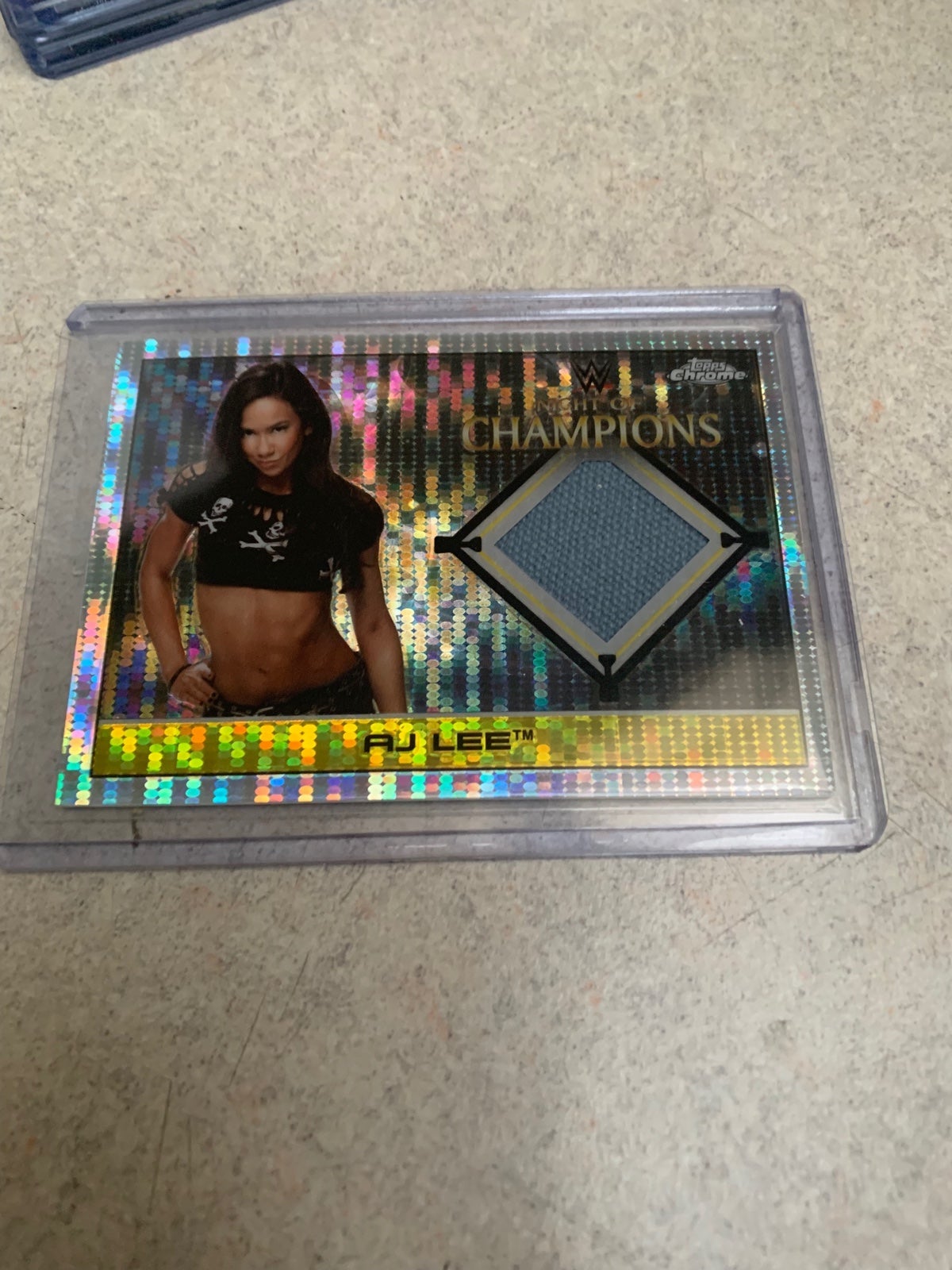 WWE 2015 topps Aj lee Repulse refractor relic card