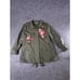 Christopher & Banks Womens P-L embroidered flora anorak army green embroderd Jac