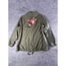 Christopher & Banks Womens P-L embroidered flora anorak army green embroderd Jac