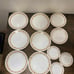 Set of 11 Corelle Butterfly Gold Dinner Plates 10 1/2” 8 1/2” 6 1/2” Vintage
