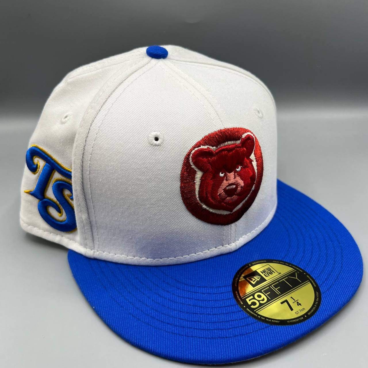 Tennessee Smokies Hat Men 7 1/4 White Blue 59Fifty New Era MiLB Fitted Cap