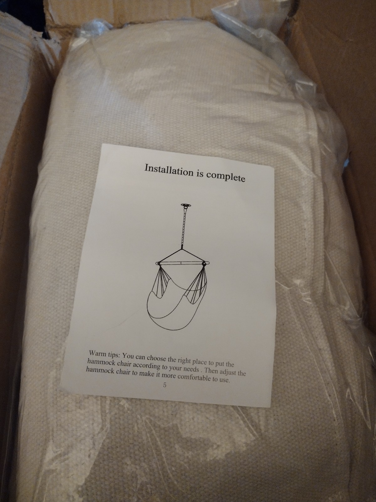 Brand New in Box Swinging Chair