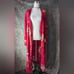 Vintage Satin Floral California Dynasty Fuchsia Robe