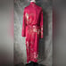 Vintage Satin Floral California Dynasty Fuchsia Robe
