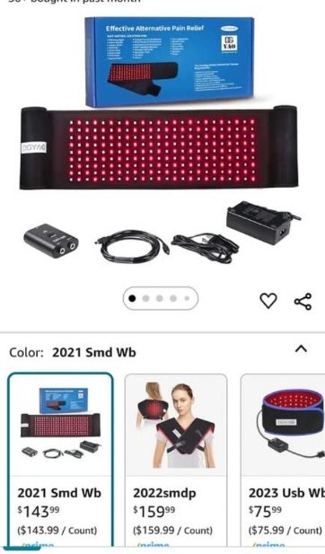 Red light therapy belt