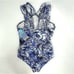Swim Solutions Royal Affair Multi Strap Mio One Piece Swimsuit Blue Women 12