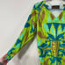 Custo Barcelona Neon Green Blue Soft Fuzzy Eyelash Pullover Sweater Euro Retro M