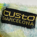 Custo Barcelona Neon Green Blue Soft Fuzzy Eyelash Pullover Sweater Euro Retro M