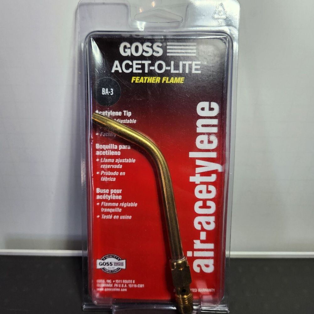 Goss Acet-o-Lite No. BA-3 Acetylene Tip BRAND NEW NIB