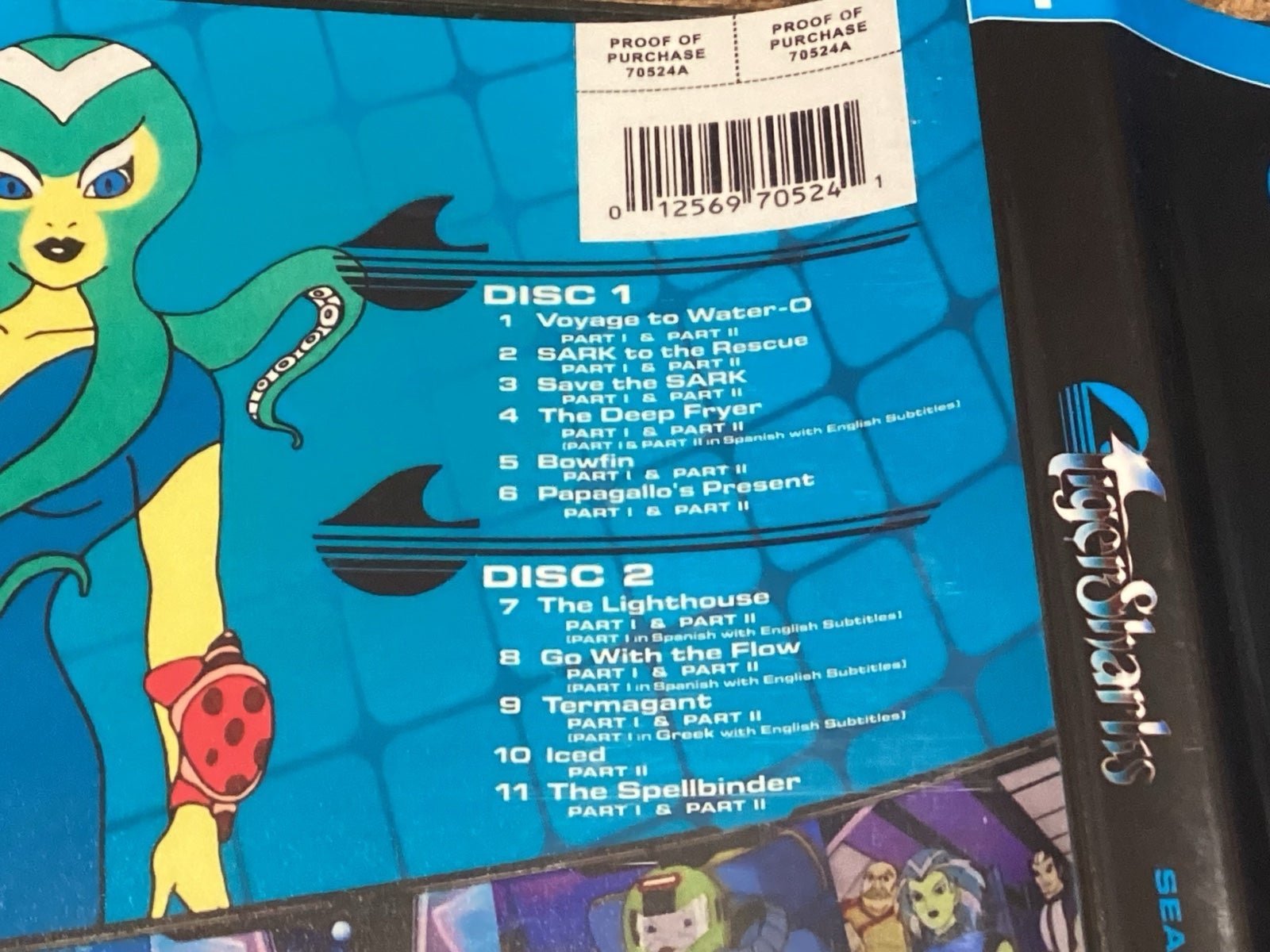 Tigersharks Custom 2 Disc Season 1 DVD 21 Episode Set - The Comic Strip - detail
