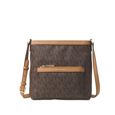 Michael Kors Women’s Morgan Messenger in Signature Print Brown NWT