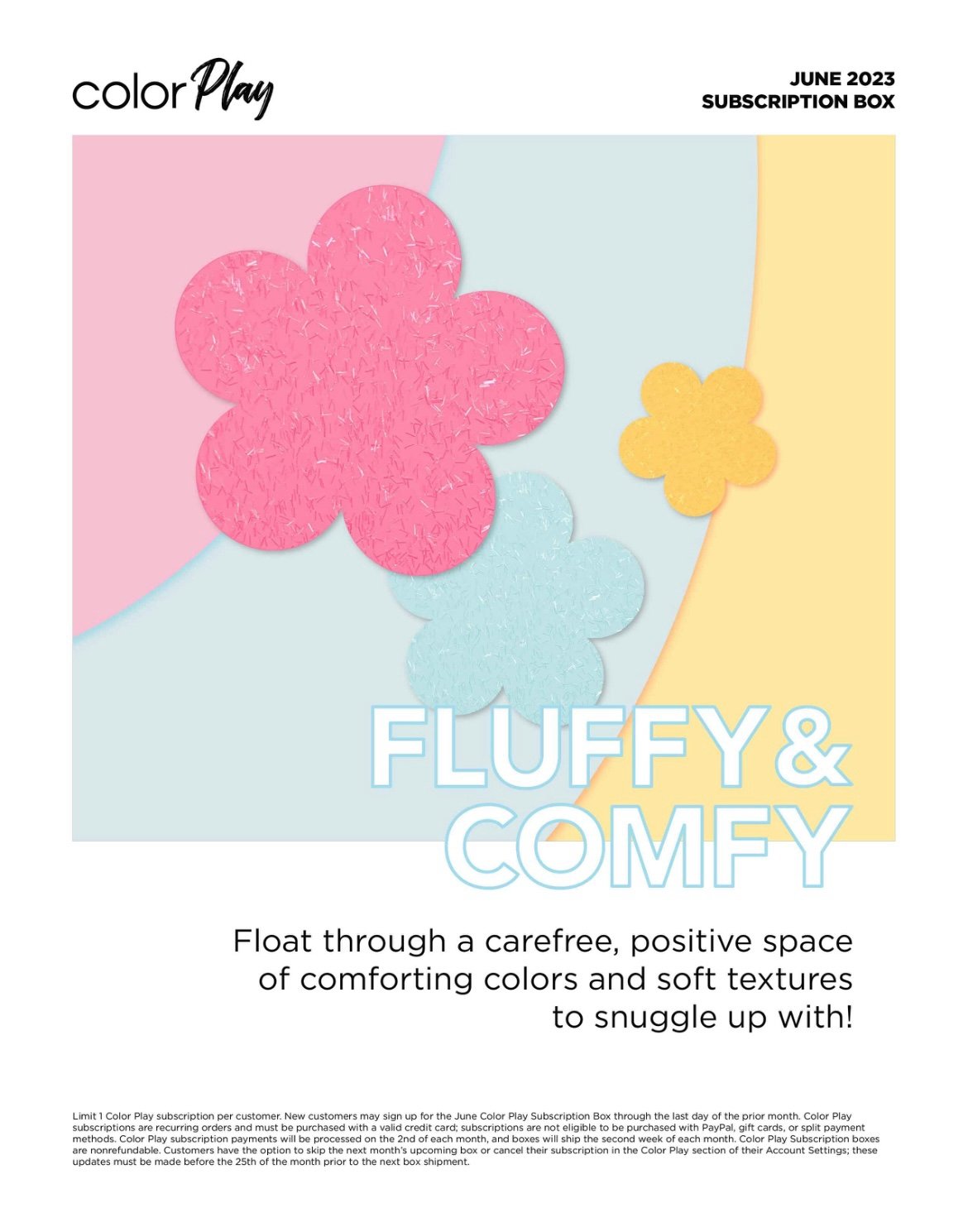 Color Street Color Play Subscription Box June 2023 Fluffy & Comfy